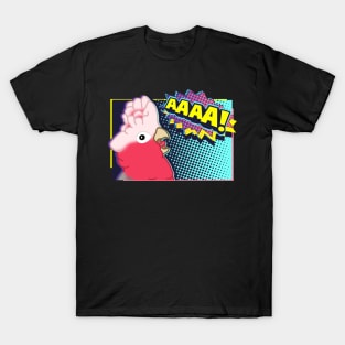 Screaming Galah Cockatoo Comic T-Shirt